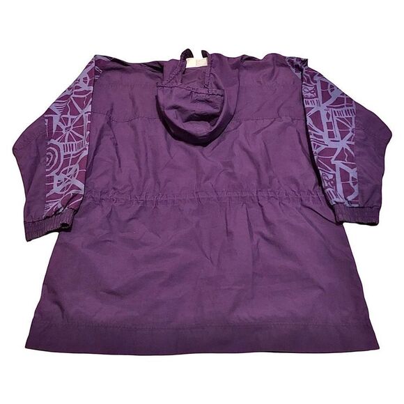 Vintage 80s Nike purple Aztec windbreaker pullover poncho jacket men’s women’s L - Picture 6 of 8
